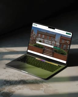 Hero led homepage with featured properties and search entry points.